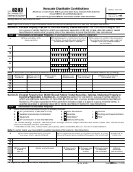 IRS Form 8283 Noncash Charitable Contributions