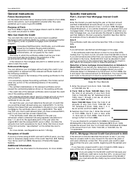 IRS Form 8396 Mortgage Interest Credit (For Holders of Qualified Mortgage Credit Certificates Issued by State or Local Governmental Units or Agencies), Page 2