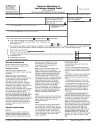 Document preview: IRS Form 8610 Schedule A Carryover Allocation of Low-Income Housing Credit