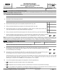 Document preview: IRS Form 8824 Like-Kind Exchanges (And Section 1043 Conflict-Of-Interest Sales)