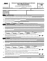 IRS Form 8843 Statement for Exempt Individuals and Individuals With a Medical Condition