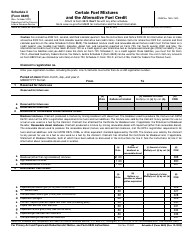 Document preview: IRS Form 8849 Schedule 3 Certain Fuel Mixtures and the Alternative Fuel Credit