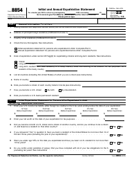 IRS Form 8854 Initial and Annual Expatriation Statement