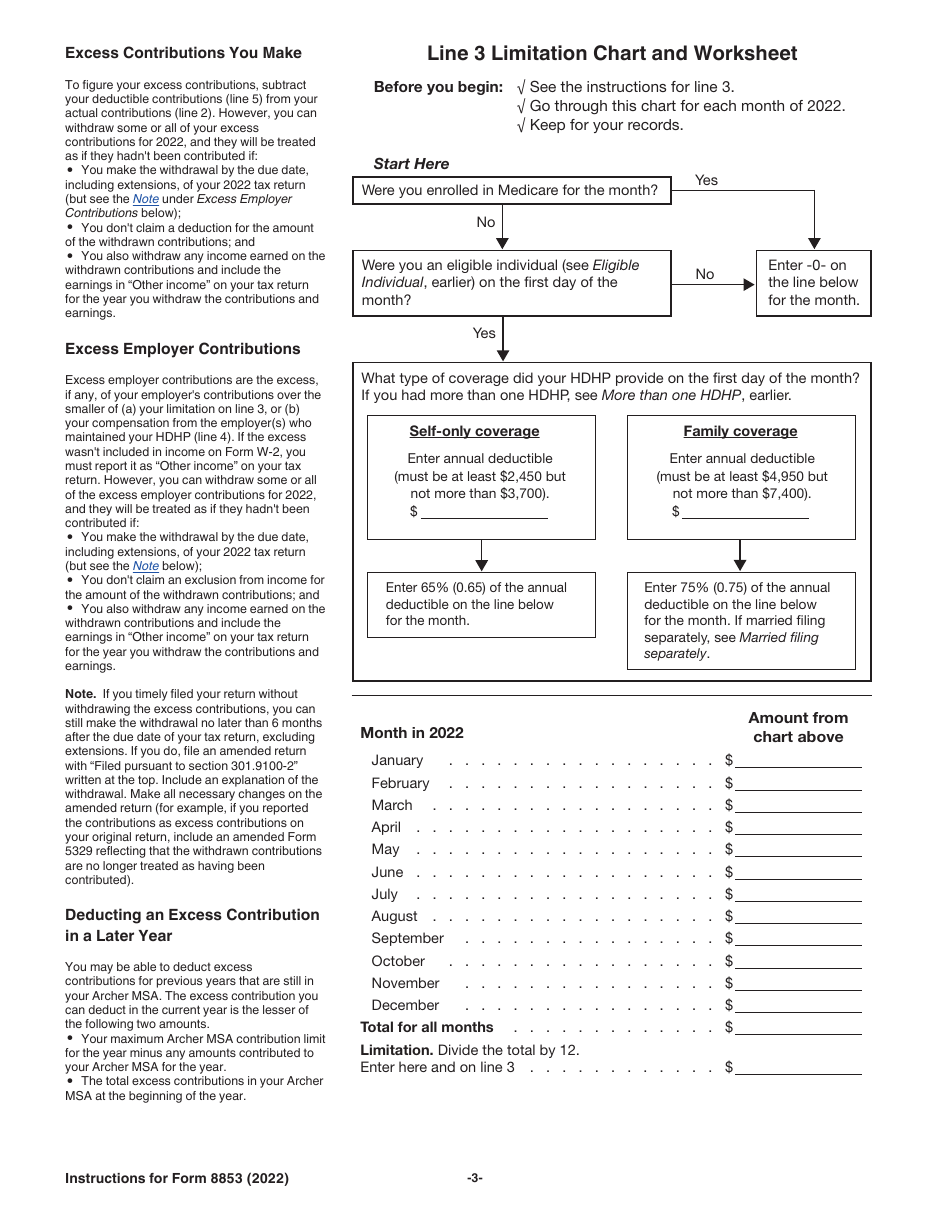 Instructions for IRS Form 8853 Archer Msas and Long-Term Care Insurance Contracts, Page 3