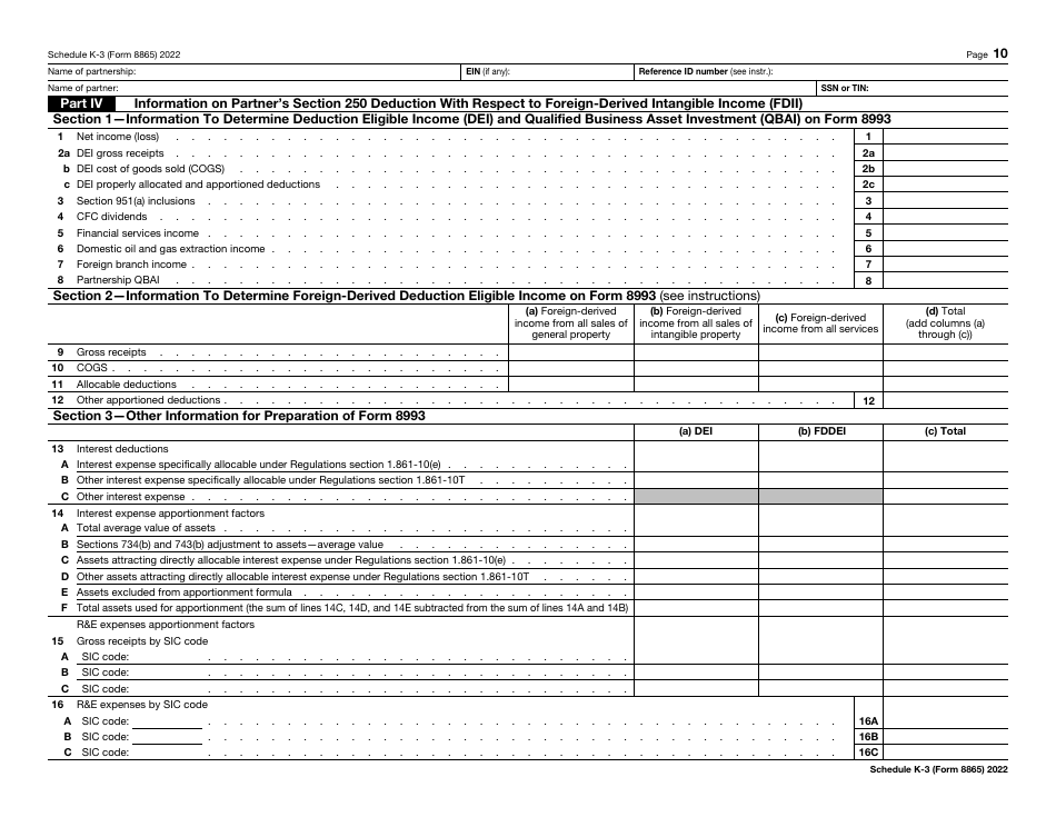 IRS Form 8865 Schedule K-3 - 2022 - Fill Out, Sign Online and Download ...