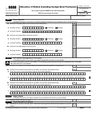 IRS Form 8888 Allocation of Refund (Including Savings Bond Purchases)