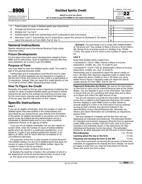 IRS Form 8906 2022 Printable Pdf