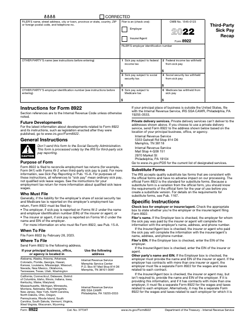 IRS Form 8922 2022 Printable Pdf
