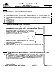 IRS Form 8933 Carbon Oxide Sequestration Credit