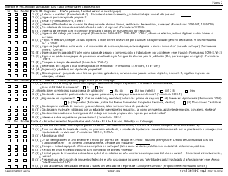 IRS Formulario 13614-C (SP) Hoja De Admision/Entrevista Y Verificacion De Calidad (Spanish), Page 2