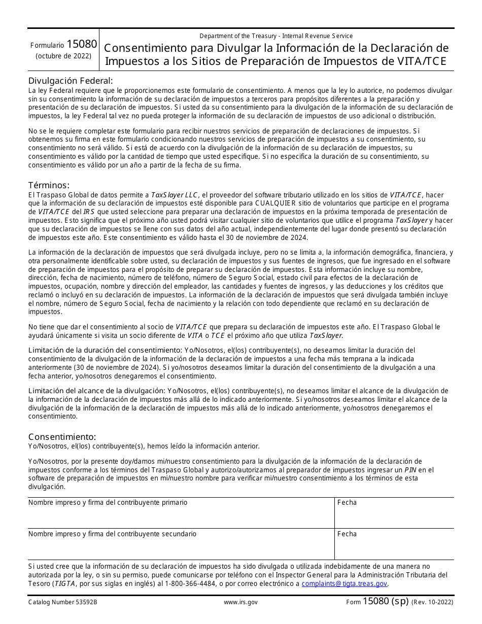 IRS Formulario 13614-C (SP) Hoja De Admision / Entrevista Y Verificacion De Calidad (Spanish), Page 4