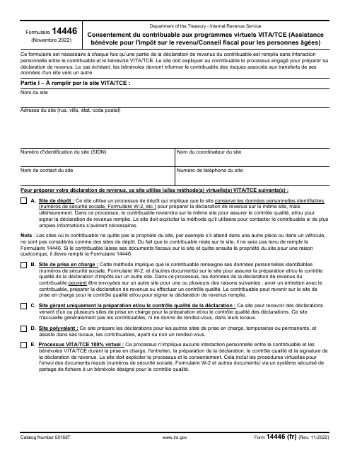 IRS Forme 14446 (FR)  Printable Pdf