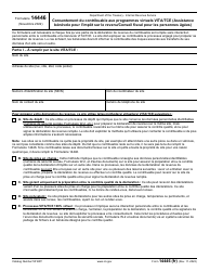 IRS Form 14446 (FR) Virtual Vita/Tce Taxpayer Consent (French)