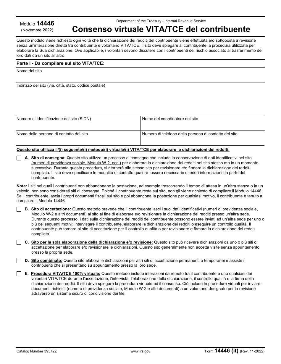 IRS Form 14446 (IT) - Fill Out, Sign Online And Download Fillable PDF ...