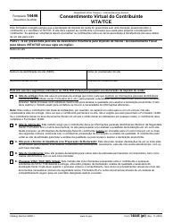 IRS Form 14446 (PT) Virtual Vita/Tce Taxpayer Consent (Portuguese)