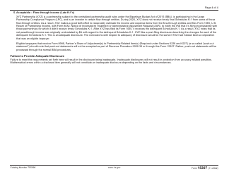 IRS Form 15307 Post-filing Disclosure for Specified Large Business Taxpayers, Page 4