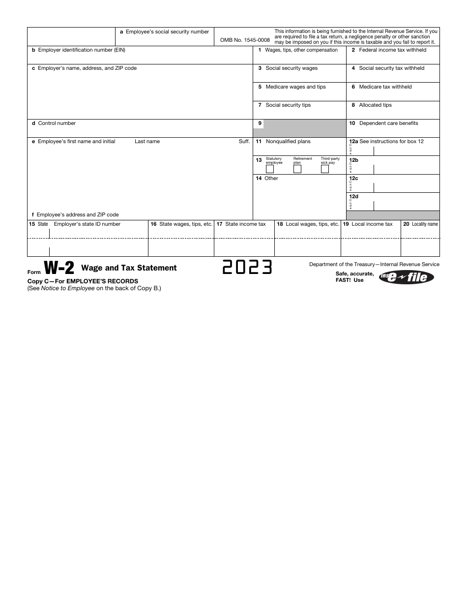 IRS Form W-2 Wage and Tax Statement, Page 6