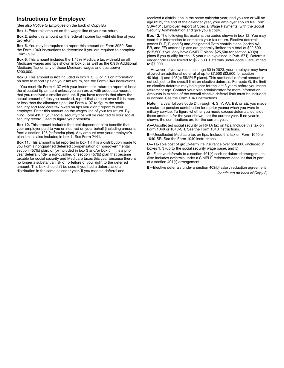 IRS Form W-2 Wage and Tax Statement, Page 7