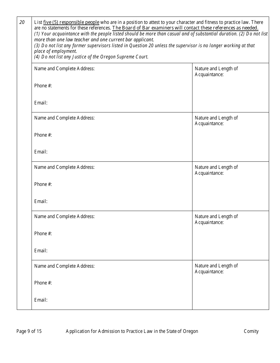 Comity Application - Oregon, Page 13