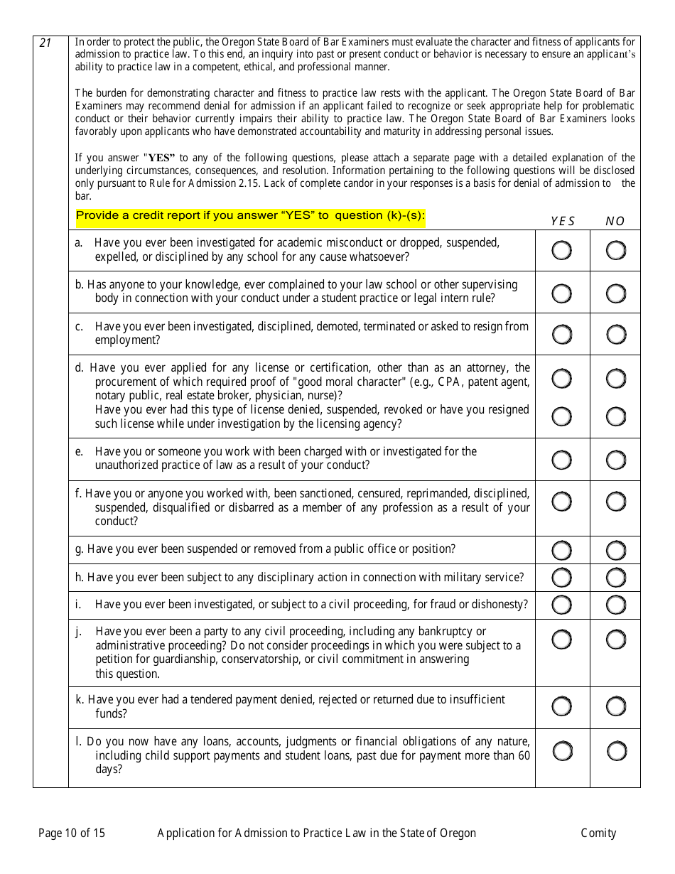 Comity Application - Oregon, Page 14