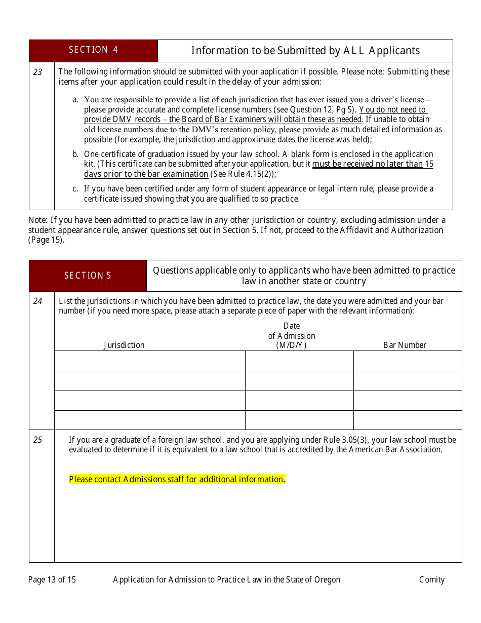 Comity Application - Oregon, Page 17