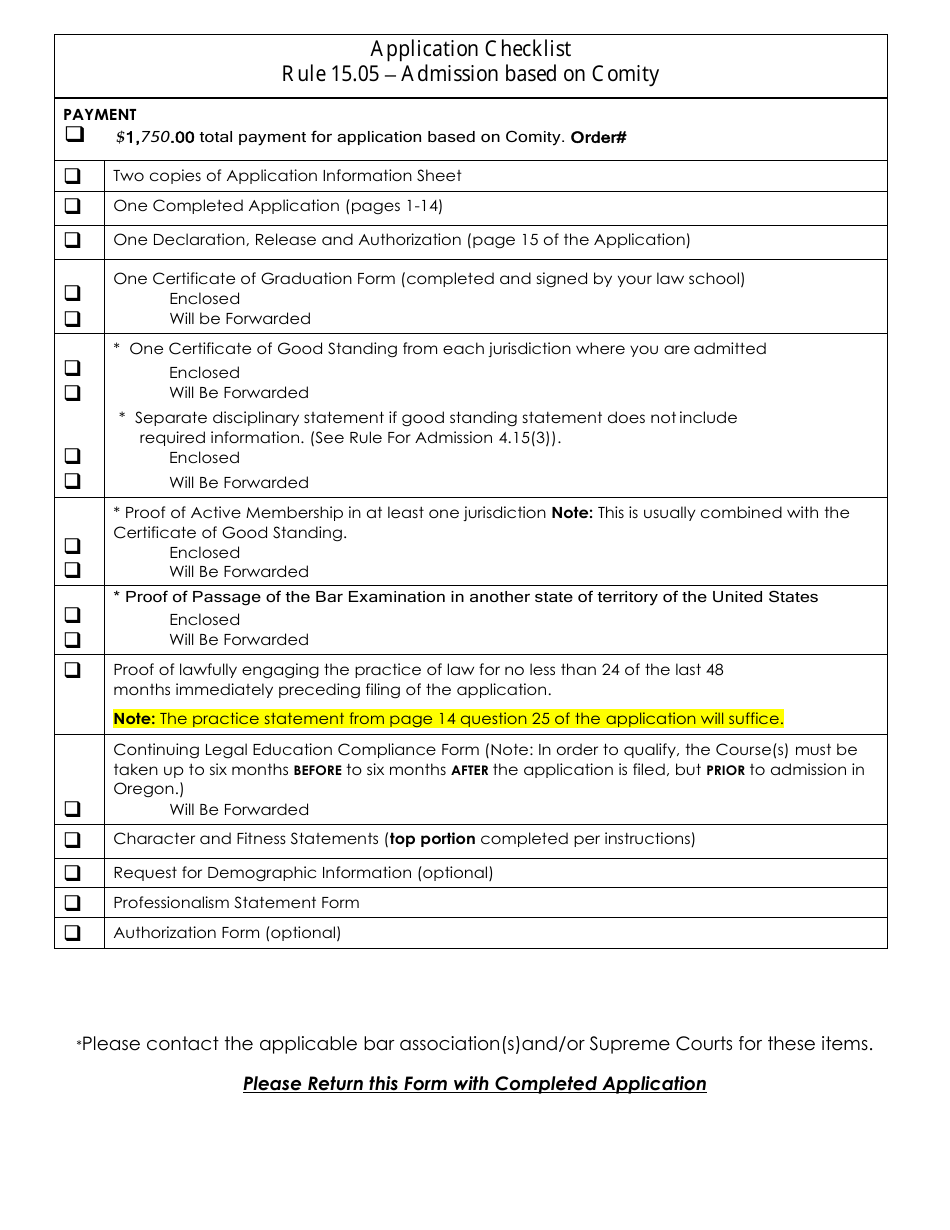 Comity Application - Oregon, Page 3