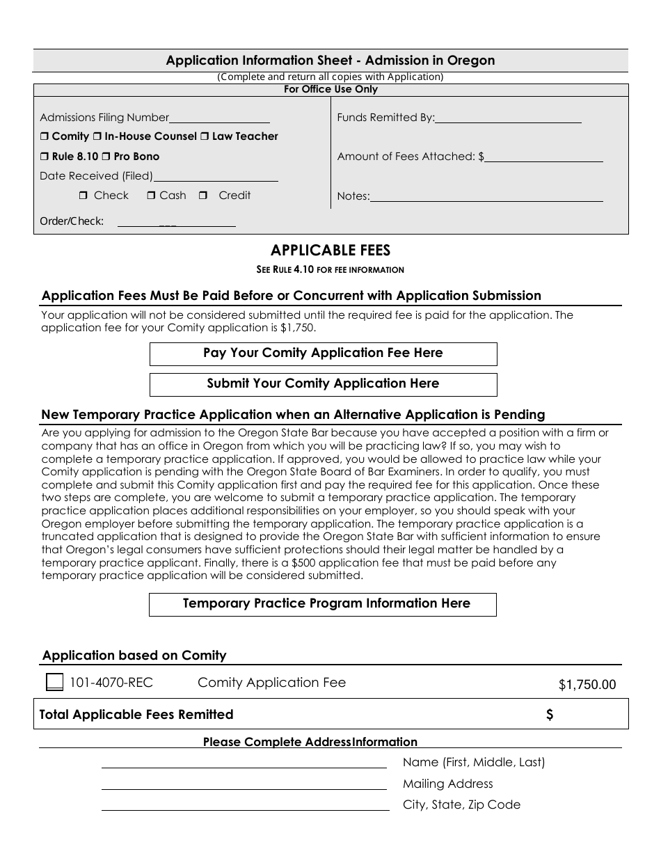 Comity Application - Oregon, Page 4