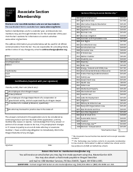 Document preview: Associate Section Membership Enrollment Form - Oregon