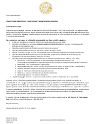 Formulario DSS-4451 Solicitud De Servicios De Child Support (Manutencion Infantil) - North Carolina (Spanish)