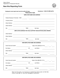 Document preview: New Hire Reporting Form - Illinois