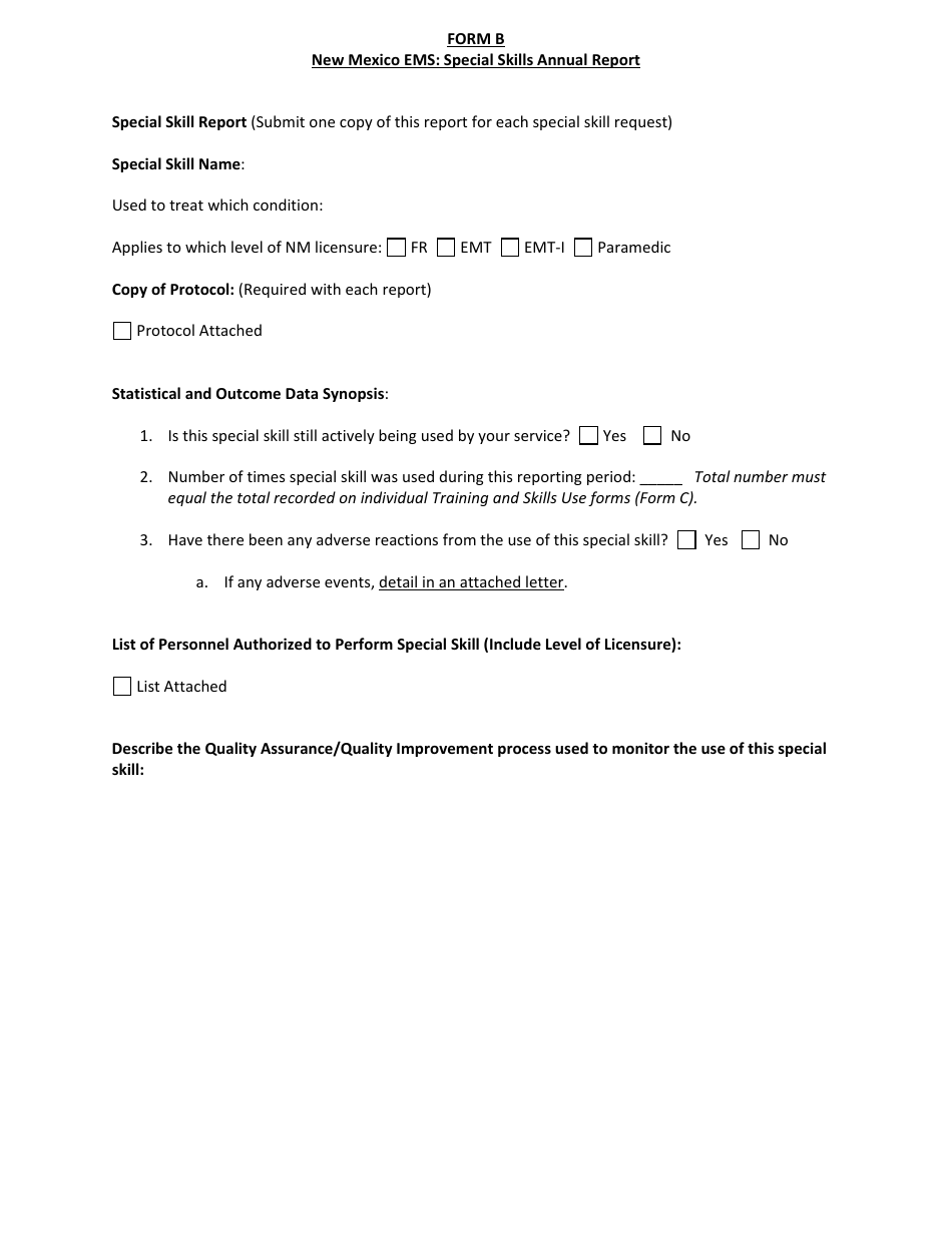 New Mexico EMS: Special Skills Annual Report - New Mexico, Page 3