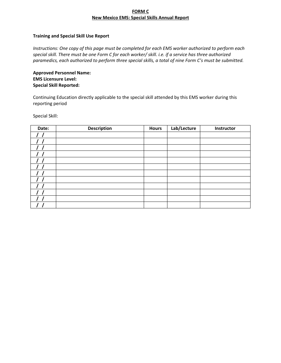 New Mexico EMS: Special Skills Annual Report - New Mexico, Page 4