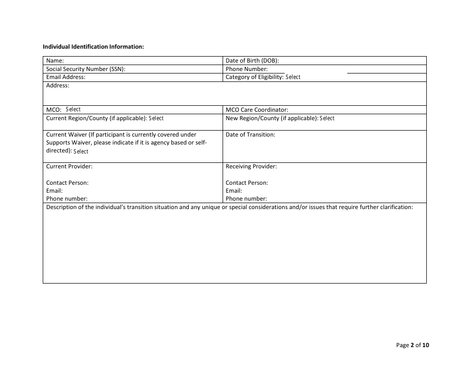 Ddsd Individual Transition Plan Checklist - New Mexico, Page 2