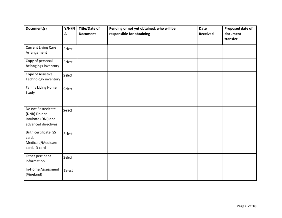 Ddsd Individual Transition Plan Checklist - New Mexico, Page 6