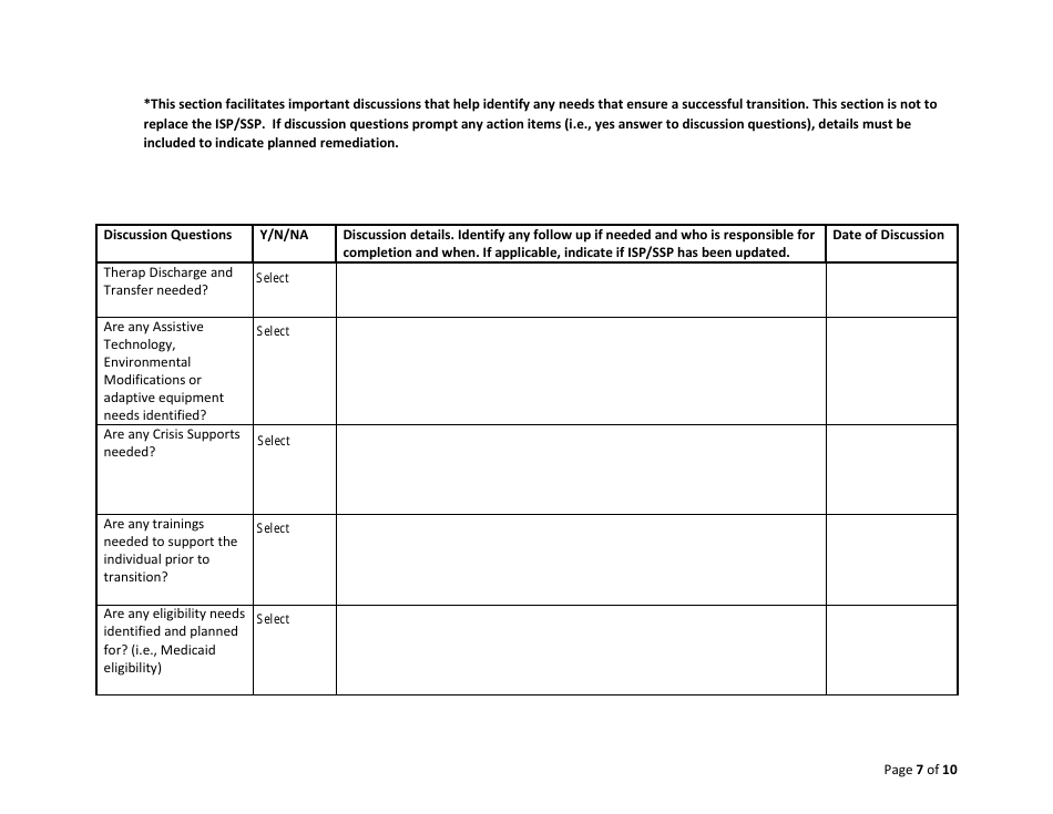 New Mexico Ddsd Individual Transition Plan Checklist - Fill Out, Sign ...