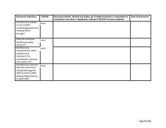 Ddsd Individual Transition Plan Checklist - New Mexico, Page 9