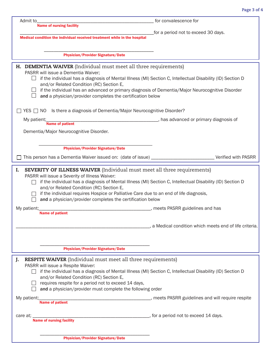 New Mexico Pasrr Level I Identification Screen Form - New Mexico, Page 3