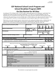 Form 211 On-Site Review Monitoring Form - Cep National School Lunch Program and School Breakfast Program (SBP) - New Jersey
