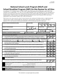 Document preview: Form 142 On-Site Review Monitoring Form - National School Lunch Program (Nslp) and School Breakfast Program (SBP) - New Jersey