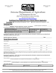 Qualifying Party Registration for a School District Application - Arizona, Page 2