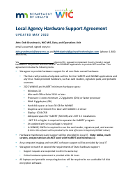 Document preview: Local Agency Hardware Support Agreement - Minnesota