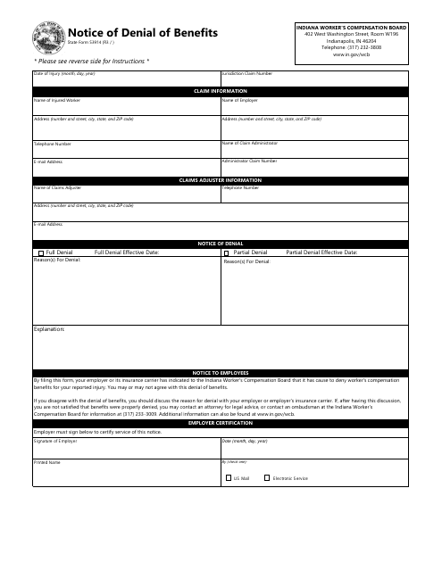 State Form 53914  Printable Pdf