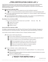 Form ADA-EPSD0063S Application for Special Nursery Stock Inspection Certification (R3-4-301) - Arizona, Page 2