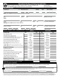 Document preview: Form 22-13346 Recreational Hunting and Fishing Tag Application - South Carolina
