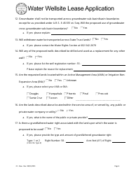 Water Wellsite Lease Application - Arizona, Page 5