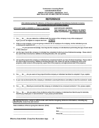 Temporary Residential Remodeler Licensing Application - Arkansas, Page 4