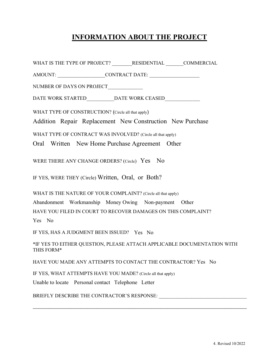 Complaint Form - Arkansas, Page 4