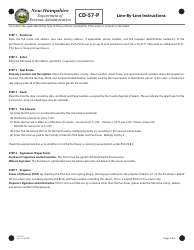 Form CD-57-P Real Estate Transfer Tax Declaration of Consideration Real Estate Purchaser (Grantee) - New Hampshire, Page 5