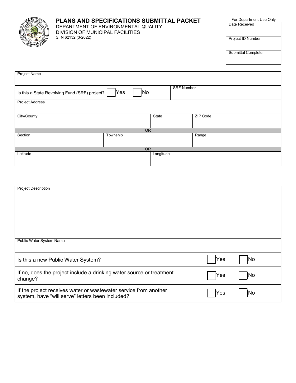 Form SFN62132 - Fill Out, Sign Online and Download Fillable PDF, North ...