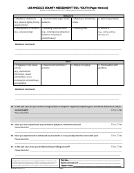 Assessment Tool - Youth (Paper Version) - County of Los Angeles, California, Page 7